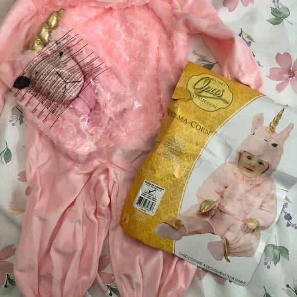 Rubie's Opus Collection Llama-Corn Costume Toddler 1–2 Years Unicorn Llama Pink - Picture 2 of 4
